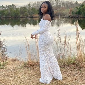 White Windsor maxi dress